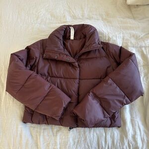ALO Yoga Deep Burgundy Puffer Jacket